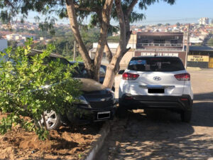 Moradores chegaram a colocar carros ao redor da árvore para poder dificultar a sua remoção