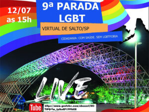 Transmissão pelo Youtube marcará a 9ª Parada LGBT de Salto