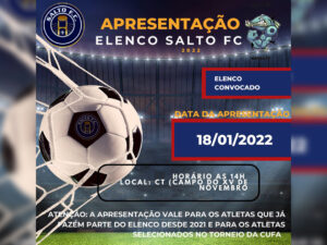 Salto FC terá 60 atletas na reapresentação do dia 22