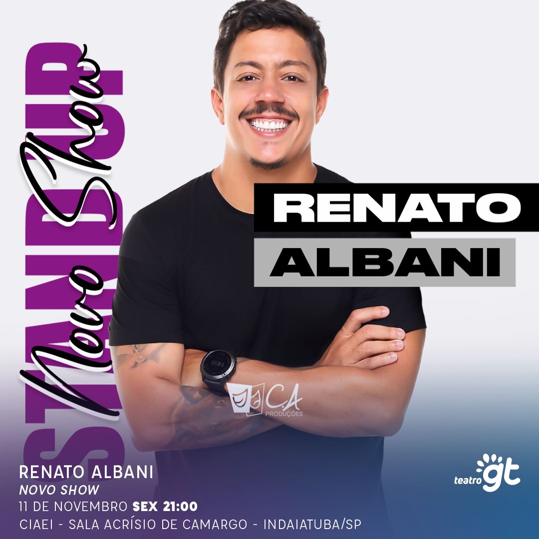 Leia mais sobre o artigo Renato Albani apresenta seu stand up “Novo Show”, em Indaiatuba