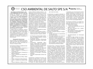 CSO AMBIENTAL DE SALTO SPE S/A